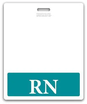 Bulk 20 Pack - Oversized RN Badge Buddy - Horizontal Extra Large Badge Buddies for Registered Nurses - 3 3/8 X 4 1/8 Role Identification Badge Backer Card - USA Printed by (Teal) Bulk 20 Pack - Oversized RN Badge Buddy - Horizontal Extra Large Badge Buddies for Registered Nurses - 3 3/8 X 4 1/8 Role Identification Badge Backer Card - USA Printed by (Teal)