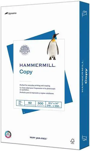 Printer Paper, 20 lb Copy Paper, 8.5 x 14-1 Ream (500 Sheets) - 92 Bright, Made in the USA Printer Paper, 20 lb Copy Paper, 8.5 x 14-1 Ream (500 Sheets) - 92 Bright, Made in the USA
