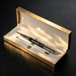 Personalized Bolt Action Pen, Engraved Metal Ballpoint Pens with Any Name, Bolt Bullet Pens with Gift Box, Birthday Christmas Fathers Day Gift for Men, Dad, Husband, Boyfriend (Bolt Action-Black) Personalized Bolt Action Pen, Engraved Metal Ballpoint Pens with Any Name, Bolt Bullet Pens with Gift Box, Birthday Christmas Fathers Day Gift for Men, Dad, Husband, Boyfriend (Bolt Action-Black)