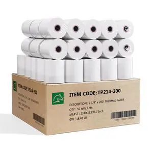 50 Rolls Thermal Receipt Paper Rolls 2 1/4 X 200, Fits All Pos Cash Registers, BPA Free Thermal Paper Rolls For Clover POS Cash Register Printers,Thermal Paper Receipt Roll By 50 Rolls Thermal Receipt Paper Rolls 2 1/4 X 200, Fits All Pos Cash Registers, BPA Free Thermal Paper Rolls For Clover POS Cash Register Printers,Thermal Paper Receipt Roll By