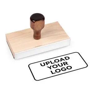 Personalized Rubber Hand Stamp, Wood Handle with Custom Logo | Multiple Size Options Available | Upload Your Own Logo (2"x4") Personalized Rubber Hand Stamp, Wood Handle with Custom Logo | Multiple Size Options Available | Upload Your Own Logo (2"x4")