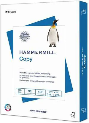 Printer Paper, 20 lb Copy Paper, 8.5 x 11-1 Small Pack (400 Sheets) - 92 Bright, Made in the USA Printer Paper, 20 lb Copy Paper, 8.5 x 11-1 Small Pack (400 Sheets) - 92 Bright, Made in the USA