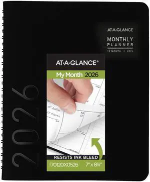 2026 Planner, Monthly, 7" x 8.75", Medium, Contemporary, Black (70120X0526) 2026 Planner, Monthly, 7" x 8.75", Medium, Contemporary, Black (70120X0526)