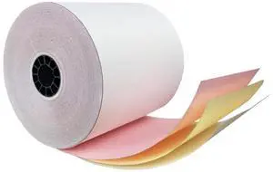3-ply 3" inch 65' Feet (50 Rolls) White/Canary/Pink Carbonless Kitchen Paper 50 Rolls TMU 220 (3-ply 3" inch 65' Feet) 3-ply 3" inch 65' Feet (50 Rolls) White/Canary/Pink Carbonless Kitchen Paper 50 Rolls TMU 220 (3-ply 3" inch 65' Feet)