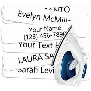 100 pcs Iron on Name Tags for Clothing with 50 Writable Fabric Labels for Clothes, Washable Precut 2x0.37, Personalized & Custom Name Tag, Clothing Labels for Nursing Home, Day Care & Organization 100 pcs Iron on Name Tags for Clothing with 50 Writable Fabric Labels for Clothes, Washable Precut 2x0.37, Personalized & Custom Name Tag, Clothing Labels for Nursing Home, Day Care & Organization