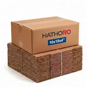 Flat Shipping Boxes 10"L x 10"W x 4"H (25 Pack) | Corrugated Cardboard Single-Wall Small Kraft Boxes for Moving, Packing and Storage Flat Shipping Boxes 10"L x 10"W x 4"H (25 Pack) | Corrugated Cardboard Single-Wall Small Kraft Boxes for Moving, Packing and Storage