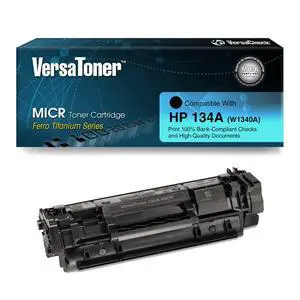 VersaToner - 134A (W1340A) MICR Toner Cartridge for Check Printing - Compatible with HP Laserjet M209 Series, M234 Series, M236 Series Printers, Black VersaToner - 134A (W1340A) MICR Toner Cartridge for Check Printing - Compatible with HP Laserjet M209 Series, M234 Series, M236 Series Printers, Black