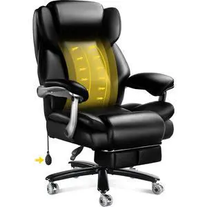 500lbs Reclining Big and Tall Office Chair for Heavy People with Foot Rest | Heavy Duty Executive Desk Chair,High Back Computer Chair,Adjustable Lumbar Support,Pocket Spring Cushion 500lbs Reclining Big and Tall Office Chair for Heavy People with Foot Rest | Heavy Duty Executive Desk Chair,High Back Computer Chair,Adjustable Lumbar Support,Pocket Spring Cushion