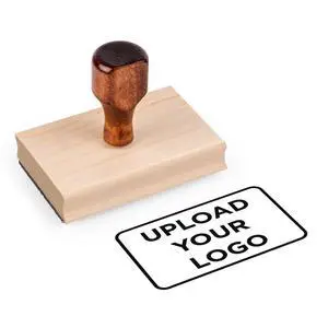 Personalized Rubber Hand Stamp, Wood Handle with Custom Logo | Multiple Size Options Available | Upload Your Own Logo (3"x2") Personalized Rubber Hand Stamp, Wood Handle with Custom Logo | Multiple Size Options Available | Upload Your Own Logo (3"x2")