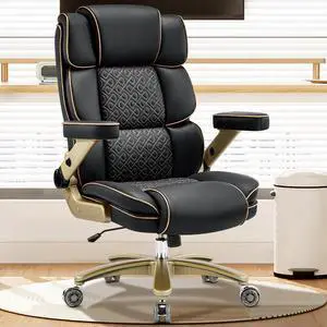 Big and Tall Office Chair 500lbs, Heavy Duty Leather Chair with 5D Armrests Comfortable Seat, High Back Executive Office Chair with Adjustable Lumbar, Large Computer Chair for Home Office, Black Big and Tall Office Chair 500lbs, Heavy Duty Leather Chair with 5D Armrests Comfortable Seat, High Back Executive Office Chair with Adjustable Lumbar, Large Computer Chair for Home Office, Black