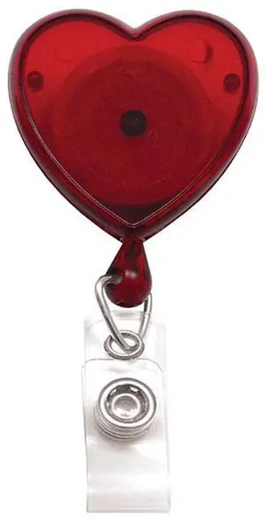 Bulk 25 Pack - Heart Shaped Retractable Badge Reel with Rotating Swivel Spring Clip - Cute Heavy Duty Name Tag Reels for Nurses, Pediatrics, Teachers, EKG and More by (Red) Bulk 25 Pack - Heart Shaped Retractable Badge Reel with Rotating Swivel Spring Clip - Cute Heavy Duty Name Tag Reels for Nurses, Pediatrics, Teachers, EKG and More by (Red)