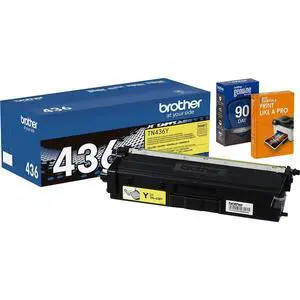 Genuine TN436Y Super High Yield Yellow Toner Cartridge, Up to 6,500 Pages, Bundle with Deco Essentials Printer eBook for HL-L8360CDW, HL-L9310CDW, MFC-L8900CDW, MFC-L9570CDW Genuine TN436Y Super High Yield Yellow Toner Cartridge, Up to 6,500 Pages, Bundle with Deco Essentials Printer eBook for HL-L8360CDW, HL-L9310CDW, MFC-L8900CDW, MFC-L9570CDW
