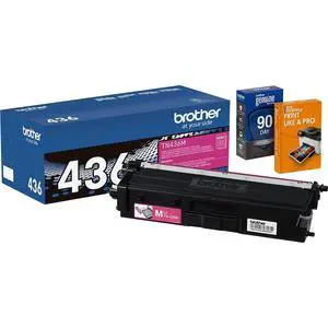 Genuine TN436M Super High Yield Magenta Toner Cartridge, Up to 6,500 Pages, Bundle with Deco Essentials Printer eBook for HL-L8360CDW, HL-L9310CDW, MFC-L8900CDW, MFC-L9570CDW Genuine TN436M Super High Yield Magenta Toner Cartridge, Up to 6,500 Pages, Bundle with Deco Essentials Printer eBook for HL-L8360CDW, HL-L9310CDW, MFC-L8900CDW, MFC-L9570CDW