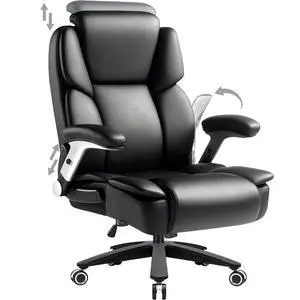 500LBS Big and Tall Office Chair,Heavy Duty Office Chair for Heavy People | High Back Executive Computer Desk Chair with Adjustable Lumbar Support&Headrest,3D Flip Arm,Class 4 Gas Lift 500LBS Big and Tall Office Chair,Heavy Duty Office Chair for Heavy People | High Back Executive Computer Desk Chair with Adjustable Lumbar Support&Headrest,3D Flip Arm,Class 4 Gas Lift