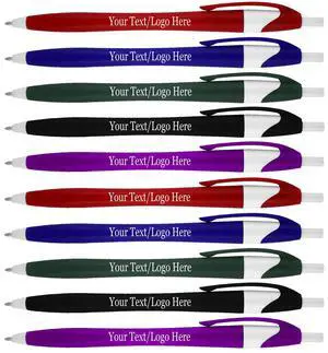 Personalized Pens With your Custom Logo or Text-1000 Pack Bulk-for Businesses, Parties, and Events, Custom Printed Slim Ballpoint Click Pens, Assorted Barrel Color, Black Ink Personalized Pens With your Custom Logo or Text-1000 Pack Bulk-for Businesses, Parties, and Events, Custom Printed Slim Ballpoint Click Pens, Assorted Barrel Color, Black Ink