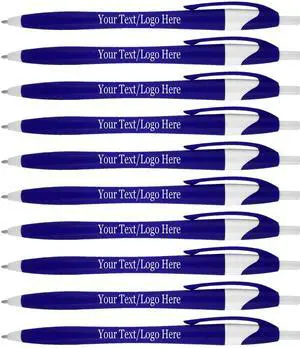 Personalized Pens With your Custom Logo or Text-1000 Pack Bulk-for Businesses, Parties, and Events, Custom Printed Slim Ballpoint Click Pens, Blue Barrel Colors, Black Ink Personalized Pens With your Custom Logo or Text-1000 Pack Bulk-for Businesses, Parties, and Events, Custom Printed Slim Ballpoint Click Pens, Blue Barrel Colors, Black Ink
