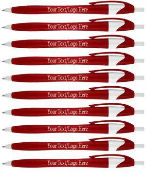 Personalized Pens With your Custom Logo or Text-1000 Pack Bulk-for Businesses, Parties, and Events, Custom Printed Slim Ballpoint Click Pens, Red Barrel Color, Black Ink Personalized Pens With your Custom Logo or Text-1000 Pack Bulk-for Businesses, Parties, and Events, Custom Printed Slim Ballpoint Click Pens, Red Barrel Color, Black Ink