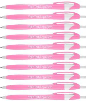 Personalized Pens With your Custom Logo or Text-1000 Pack Bulk-for Businesses, Parties, and Events, Custom Printed Slim Ballpoint Click Pens, Pink Barrel Color, Black Ink Personalized Pens With your Custom Logo or Text-1000 Pack Bulk-for Businesses, Parties, and Events, Custom Printed Slim Ballpoint Click Pens, Pink Barrel Color, Black Ink