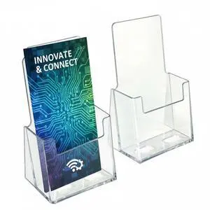 252012 Acrylic Trifold Brochure Holder Plastic Counter top Organizer 10-Pack, Clear 252012 Acrylic Trifold Brochure Holder Plastic Counter top Organizer 10-Pack, Clear