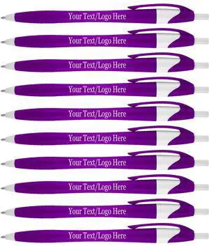 Personalized Pens With your Custom Logo or Text-1000 Pack Bulk-for Businesses, Parties, and Events, Custom Printed Slim Ballpoint Click Pens, Purple Barrel Color, Black Ink Personalized Pens With your Custom Logo or Text-1000 Pack Bulk-for Businesses, Parties, and Events, Custom Printed Slim Ballpoint Click Pens, Purple Barrel Color, Black Ink