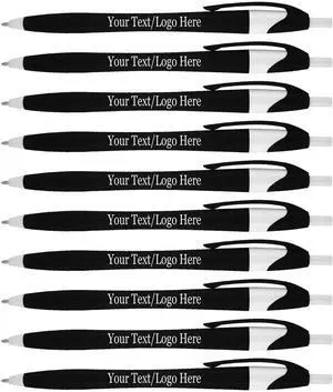 Personalized Pens With your Custom Logo or Text-1000 Pack Bulk-for Businesses, Parties, and Events, Custom Printed Slim Ballpoint Click Pens, Black Barrel Color, Black Ink Personalized Pens With your Custom Logo or Text-1000 Pack Bulk-for Businesses, Parties, and Events, Custom Printed Slim Ballpoint Click Pens, Black Barrel Color, Black Ink
