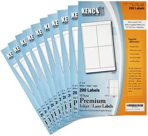Premium White Address Shipping UPC Laser/Inkjet Labels Made in The USA (4" X 6" 2000 Labels) Premium White Address Shipping UPC Laser/Inkjet Labels Made in The USA (4" X 6" 2000 Labels)