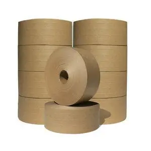 3'' x 650 Feet Reinforced Water Activated Gummed Kraft Paper Tape, for Standard-Duty 30 lbs Break Strength, Secure Packing Shipping, Tamper Evident Gummed Tape, Brown - 10 Rolls 3'' x 650 Feet Reinforced Water Activated Gummed Kraft Paper Tape, for Standard-Duty 30 lbs Break Strength, Secure Packing Shipping, Tamper Evident Gummed Tape, Brown - 10 Rolls