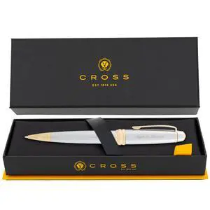 Cross Bailey Personalized Ballpoint Pen in Chrome with 23k Gold Trim | Engraved Pen for Graduation, Promotion, Retirement, Corporate Team Member Cross Bailey Personalized Ballpoint Pen in Chrome with 23k Gold Trim | Engraved Pen for Graduation, Promotion, Retirement, Corporate Team Member