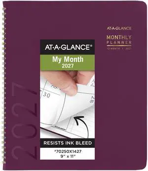2027 Planner, Monthly, 9" x 11", Contemporary, Purple (70250X1427) 2027 Planner, Monthly, 9" x 11", Contemporary, Purple (70250X1427)