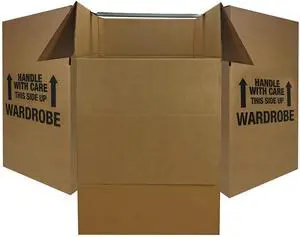 Space Savers Wardrobe Moving Boxes With Hanger 20" x 20" x 34" (3 Pack) Space Savers Wardrobe Moving Boxes With Hanger 20" x 20" x 34" (3 Pack)