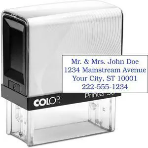 COLOP Medium Size Self Inking Custom Text Stamp - Choose from Many Fonts & 15 Ink Colors COLOP Medium Size Self Inking Custom Text Stamp - Choose from Many Fonts & 15 Ink Colors
