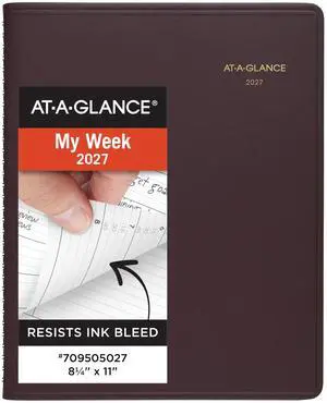 2027 Appointment Book Planner, Weekly, 13-Month Jan-Jan, 8.25" x 11", Winestone (709505027) 2027 Appointment Book Planner, Weekly, 13-Month Jan-Jan, 8.25" x 11", Winestone (709505027)