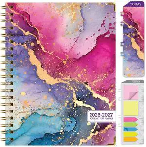 HARDCOVER Academic Year 2026-2027 Planner: 14 Months (May 2026 - June 2027) 8.5"x11" Daily Weekly Monthly Planner Yearly Agenda, Bookmark, Pocket Folder and Sticky Note Set HARDCOVER Academic Year 2026-2027 Planner: 14 Months (May 2026 - June 2027) 8.5"x11" Daily Weekly Monthly Planner Yearly Agenda, Bookmark, Pocket Folder and Sticky Note Set