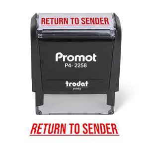 Return to Sender Self-Inking Stamp - Red Ink Envelope Stamper for Office Supplies & Business Use - Rubber Stamps for Home Mail Organization - Return Address Stamp (Large) Return to Sender Self-Inking Stamp - Red Ink Envelope Stamper for Office Supplies & Business Use - Rubber Stamps for Home Mail Organization - Return Address Stamp (Large)