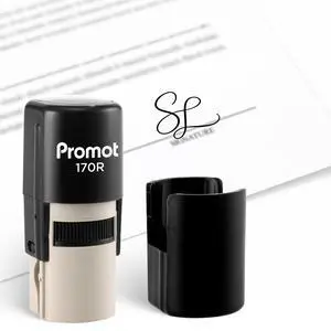 Round Signature Initials Stamp - Personalized Self-Inking Stamp | Crisp & Consistent Impressions, Fast One-Hand Operation, Replaceable Ink Pad, Clean & Smudge-Resistant Results Round Signature Initials Stamp - Personalized Self-Inking Stamp | Crisp & Consistent Impressions, Fast One-Hand Operation, Replaceable Ink Pad, Clean & Smudge-Resistant Results