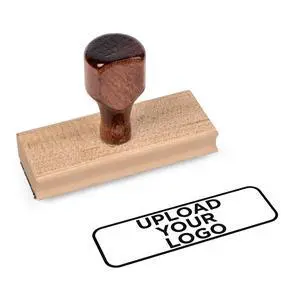 Personalized Rubber Hand Stamp, Wood Handle with Custom Logo | Multiple Size Options Available | Upload Your Own Logo (1"x3") Personalized Rubber Hand Stamp, Wood Handle with Custom Logo | Multiple Size Options Available | Upload Your Own Logo (1"x3")