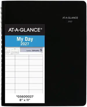 2027 Appointment Book Planner, Daily Group Planner, 8" x 11", Four Person, Quarter-Hour, DayMinder, Black (G5600027) 2027 Appointment Book Planner, Daily Group Planner, 8" x 11", Four Person, Quarter-Hour, DayMinder, Black (G5600027)