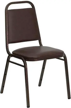 Hercules Trapezoidal Back Stackable Banquet Chair, Brown Hercules Trapezoidal Back Stackable Banquet Chair, Brown