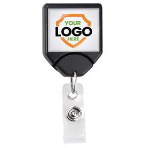 Bulk 25 Pack - Custom Logo Retractable Badge Reel with Dome Label - Heavy Duty Personalized No Twist B-Reel with Swivel Alligator Clip for Nurses, Office, Security Workers by Bulk 25 Pack - Custom Logo Retractable Badge Reel with Dome Label - Heavy Duty Personalized No Twist B-Reel with Swivel Alligator Clip for Nurses, Office, Security Workers by