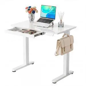 Glass Standing Desk with Drawers 32x19 Inch Super White | Tempered Glass Top, Ergonomic, 3 Memory Presets, Adjustable Height, Stand Up Desk Glass Standing Desk with Drawers 32x19 Inch Super White | Tempered Glass Top, Ergonomic, 3 Memory Presets, Adjustable Height, Stand Up Desk