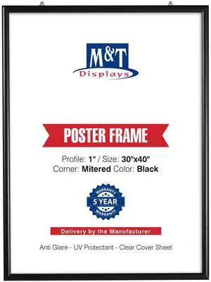 Portable Snap Poster Frame 30x40 Inch Black 1" Aluminum Profile Front Loading Wall Mounting Photo Picture Document Certificate Sign Holder Mitered Corner Anti Glare Cover Portable Snap Poster Frame 30x40 Inch Black 1" Aluminum Profile Front Loading Wall Mounting Photo Picture Document Certificate Sign Holder Mitered Corner Anti Glare Cover