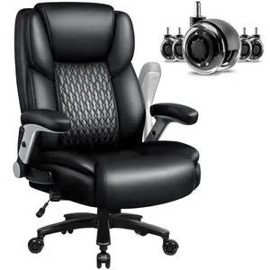 Big and Tall Office Chair 600LBS, Heavy Duty Office Chair for Heavy People, High Back Executive Office Leather Chair with Adjustable Armrests and Lumbar Support, Black Ergonomic Big Tall Chair Big and Tall Office Chair 600LBS, Heavy Duty Office Chair for Heavy People, High Back Executive Office Leather Chair with Adjustable Armrests and Lumbar Support, Black Ergonomic Big Tall Chair