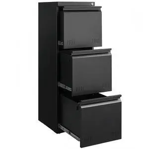 Vertical 3 Drawer File Cabient with Lock, Metal Filing Cabinets for Home Office, Heavty Duty Office Storage Cabinet for A4/Letter/Legal (Matte Black) Vertical 3 Drawer File Cabient with Lock, Metal Filing Cabinets for Home Office, Heavty Duty Office Storage Cabinet for A4/Letter/Legal (Matte Black)