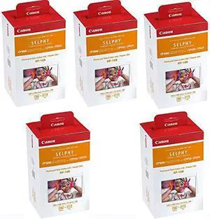 Color Ink/Paper Set, Compatible with SELPHY CP910/CP820/CP1200, RP-108 (Pack of 5) Color Ink/Paper Set, Compatible with SELPHY CP910/CP820/CP1200, RP-108 (Pack of 5)