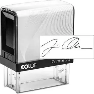 COLOP Small Size Self Inking Custom Signature Stamp - Choose from 15 Ink Colors COLOP Small Size Self Inking Custom Signature Stamp - Choose from 15 Ink Colors