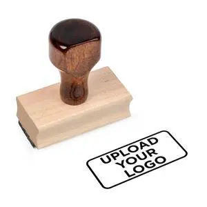 Personalized Rubber Hand Stamp, Wood Handle with Custom Logo | Multiple Size Options Available | Upload Your Own Logo (1"x2") Personalized Rubber Hand Stamp, Wood Handle with Custom Logo | Multiple Size Options Available | Upload Your Own Logo (1"x2")