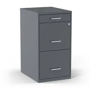3-Drawer Vertical File Cabinet, Letter/Legal, Locking, Charcoal | Compatible storage for letter and legal documents in offices 3-Drawer Vertical File Cabinet, Letter/Legal, Locking, Charcoal | Compatible storage for letter and legal documents in offices