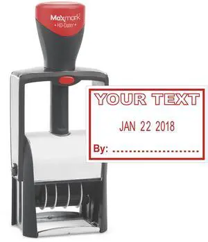 Heavy Duty Date Stamp with Your Custom Text, Self Inking Stamp - 1" x 1-5/8 - Choice of Ink Color Heavy Duty Date Stamp with Your Custom Text, Self Inking Stamp - 1" x 1-5/8 - Choice of Ink Color