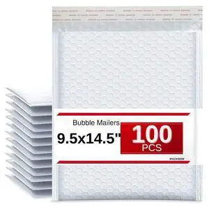 100 PC 9.5x14.5 Inches Poly Bubble Mailers Shipping Padded Envelopes Self Seal Waterproof Cushion Envelopes Waterproof Grey Usable 9.5x 3.5" #4 100 PC 9.5x14.5 Inches Poly Bubble Mailers Shipping Padded Envelopes Self Seal Waterproof Cushion Envelopes Waterproof Grey Usable 9.5x 3.5" #4
