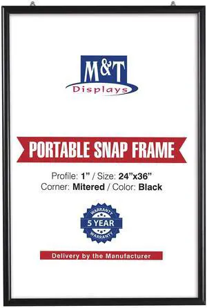 Portable Snap Poster Frame 24x36 Inch Black 1" Aluminum Profile Front Loading Wall Mounting Photo Picture Document Certificate Sign Holder Mitered Corner Anti Glare Cover Portable Snap Poster Frame 24x36 Inch Black 1" Aluminum Profile Front Loading Wall Mounting Photo Picture Document Certificate Sign Holder Mitered Corner Anti Glare Cover
